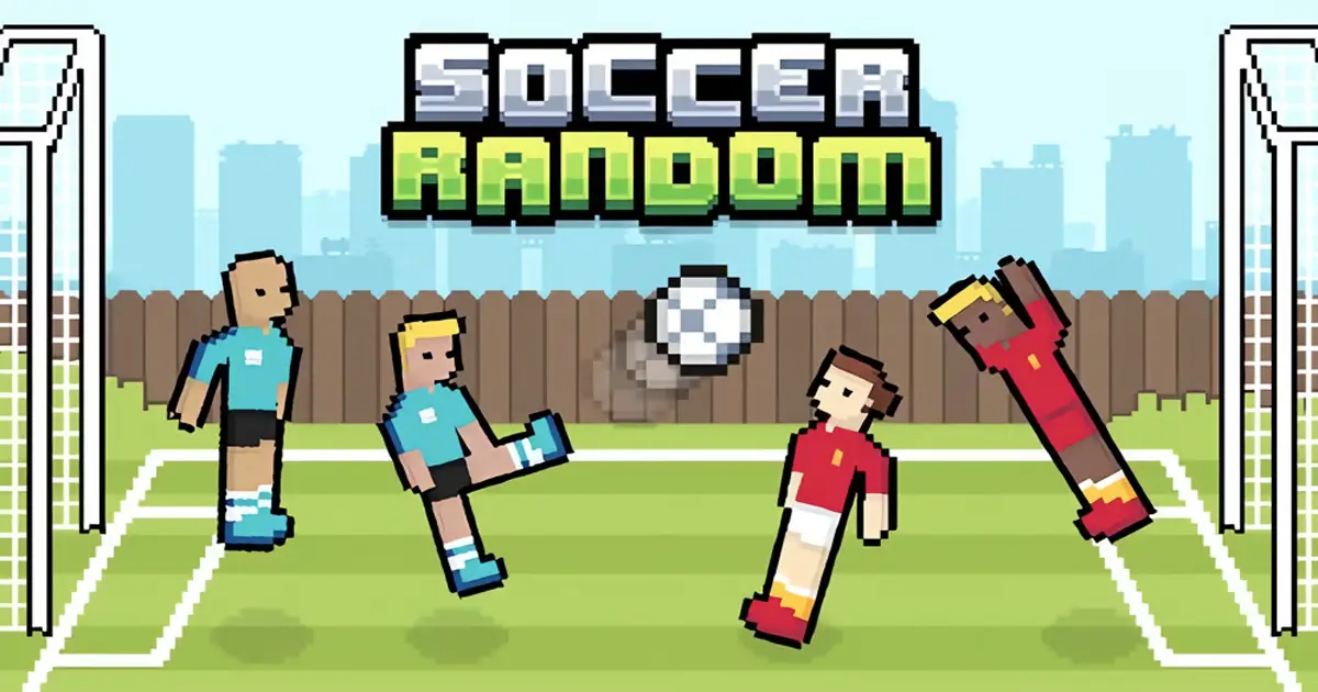 Soccer Random is a two-player pixel-art soccer game